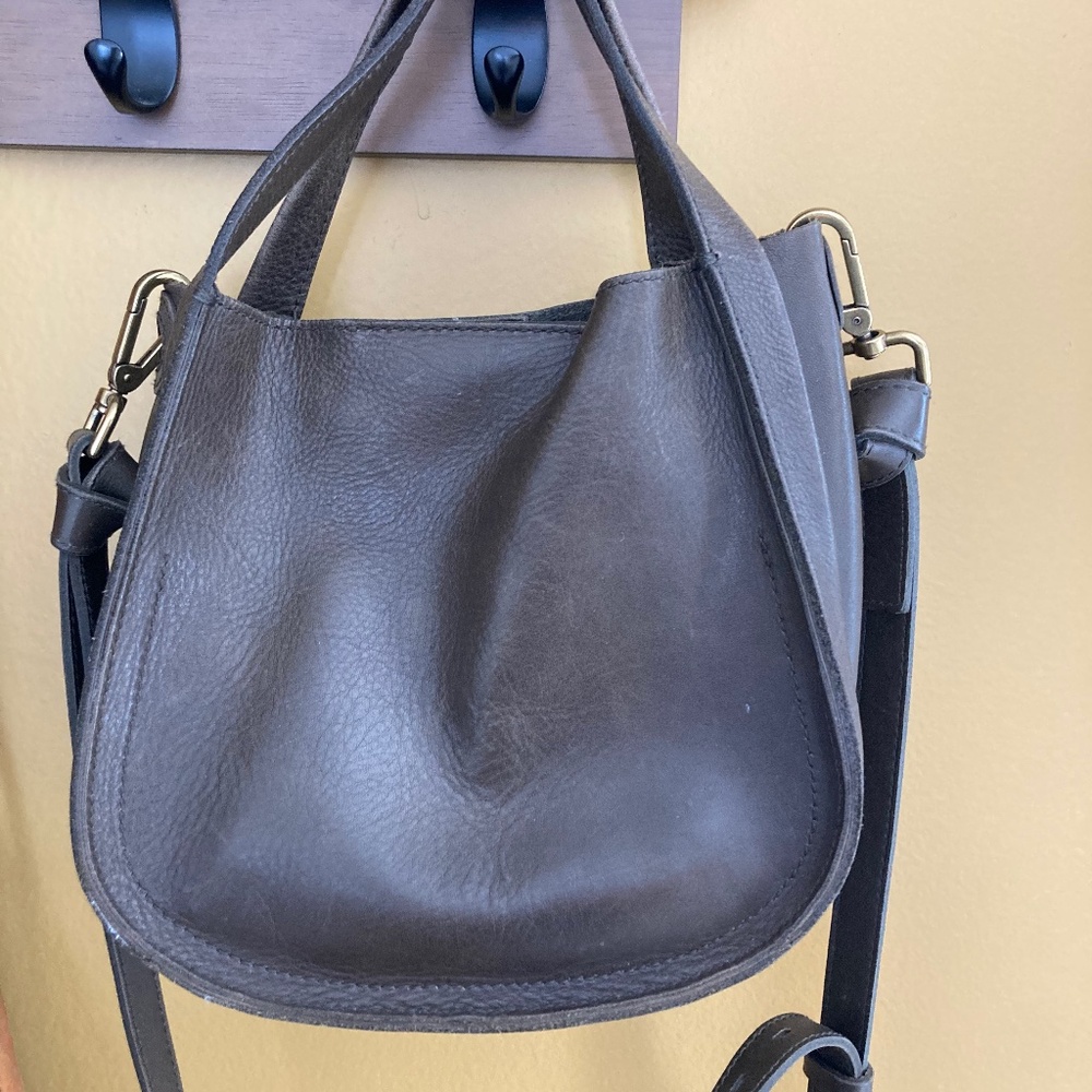 Madewell Dark Olive Leather Shoulder Bag